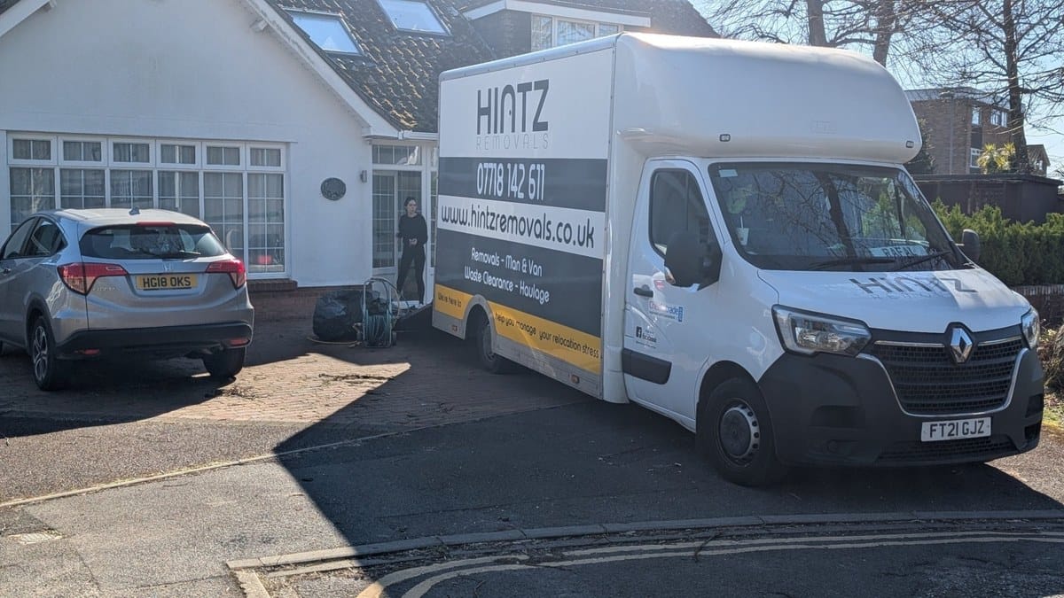 Hintz Removals Luton van in Muscliff, Bournemouth